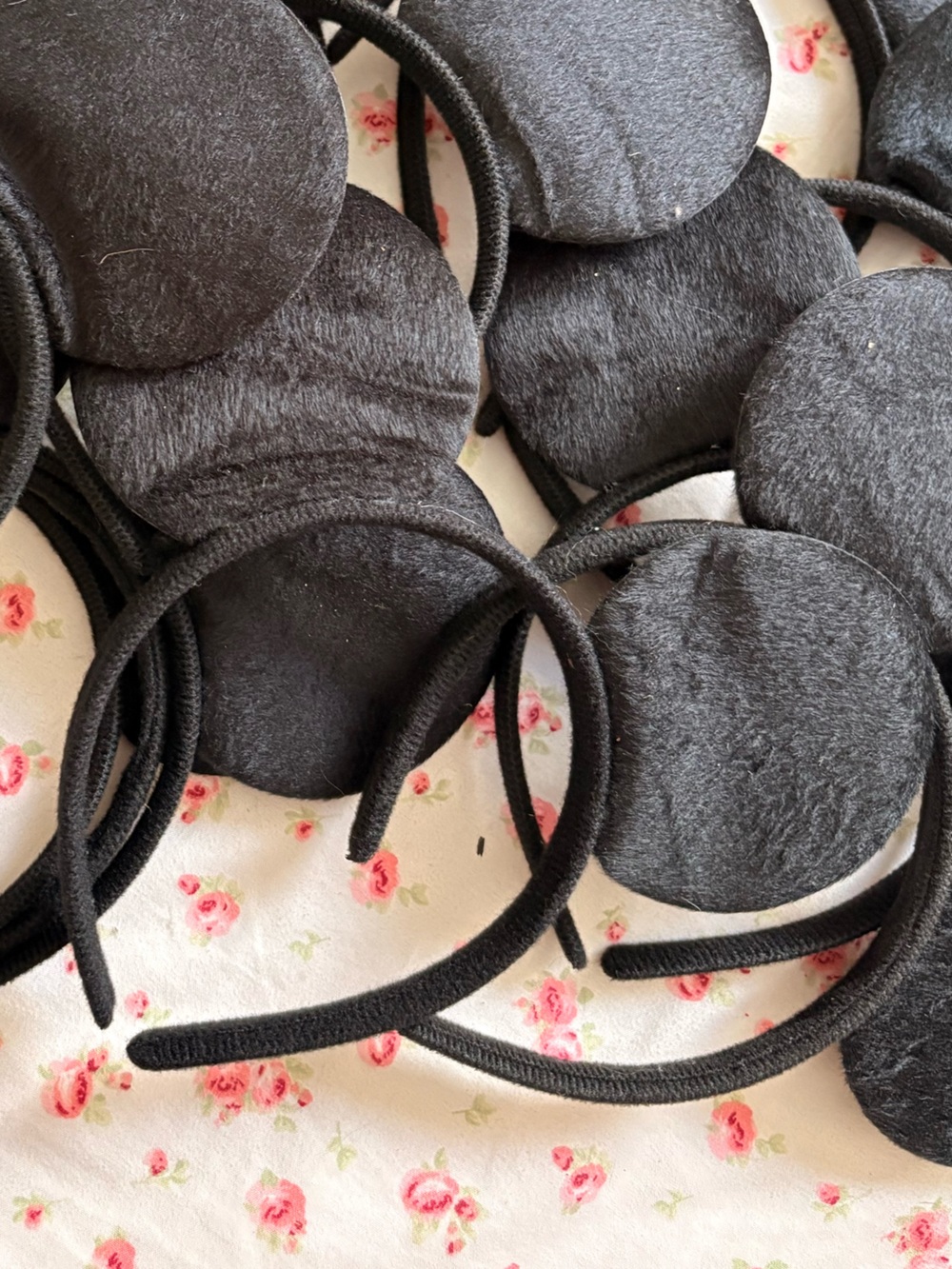 Mickey Mouse Black Round Fabric Headband - Women Accessories